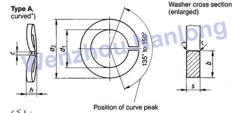 DIN 128 A - Split Spring Washers, Curved